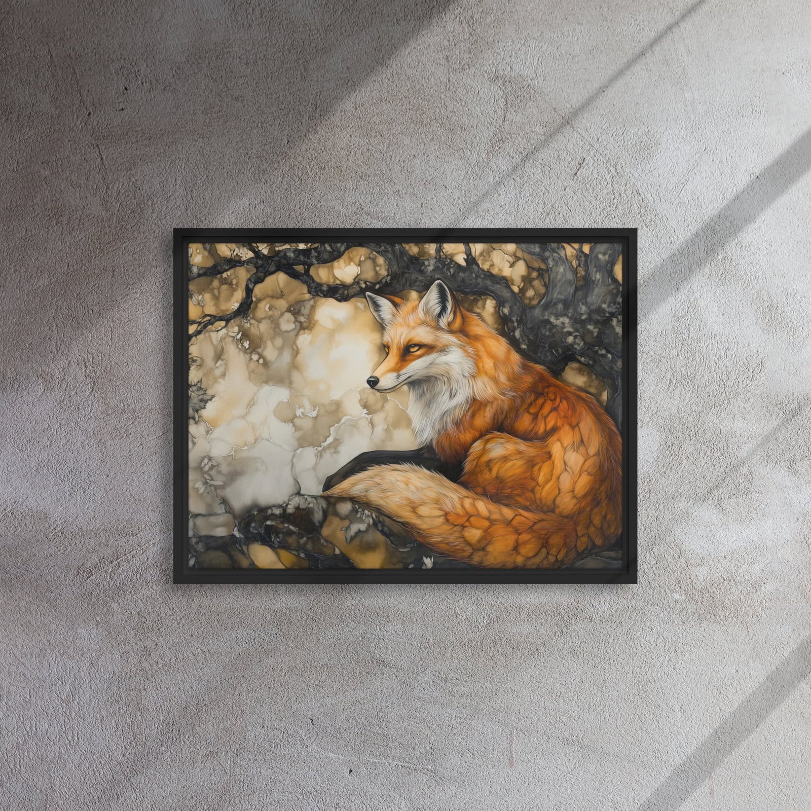 Amber Fox Woodland Canvas - Image 4