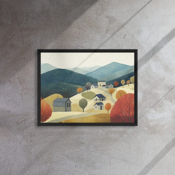 Autumn Hillside Village Serenity - Image 4