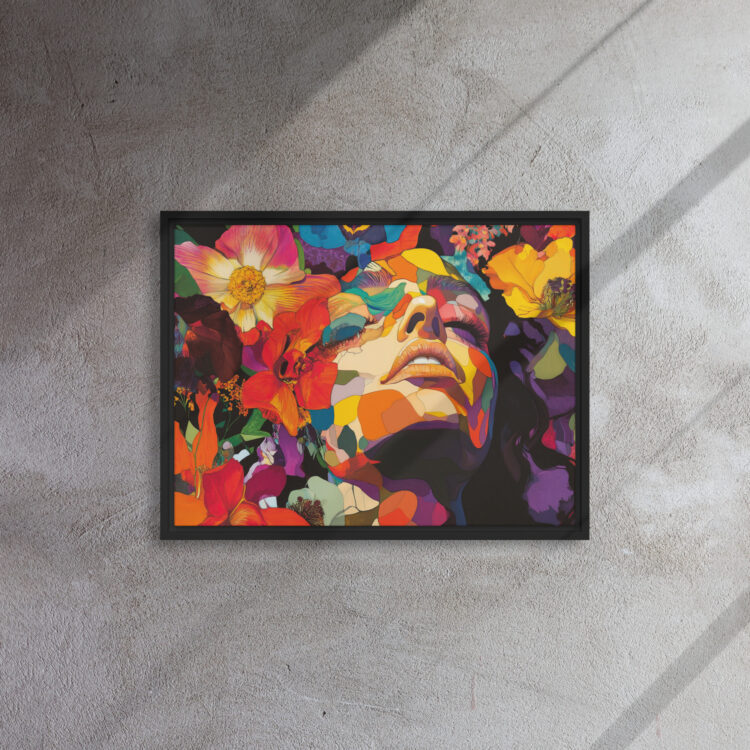 Floral Reverie Portrait Canvas - Image 4