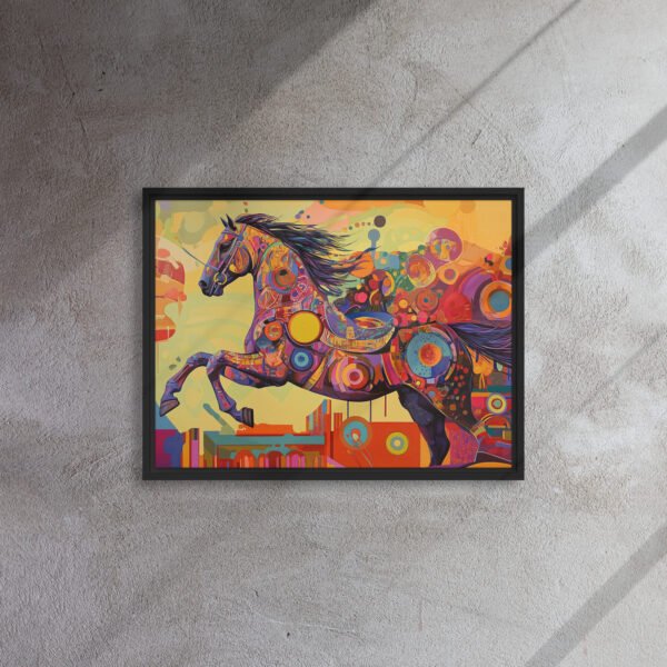 Neon Kinetic Stallion Canvas - Image 4