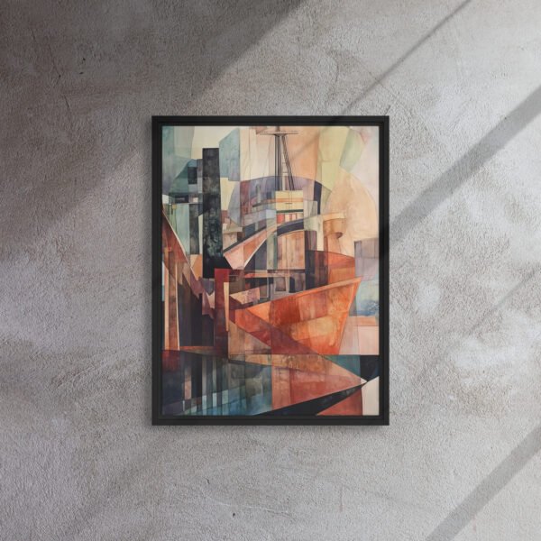 Cubist Harbor Vessel Canvas - Image 4