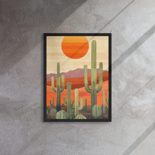 Saguaro Sunset Desert Canvas - Image 4