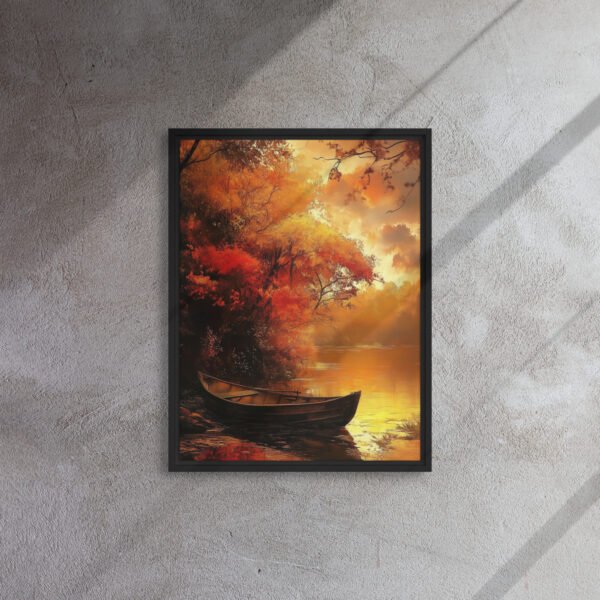Amber Serenity Rowboat Canvas - Image 4
