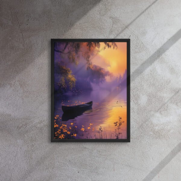 Twilight Blossom Rowboat Canvas - Image 4