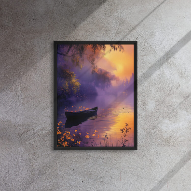 Twilight Blossom Rowboat Canvas - Image 4