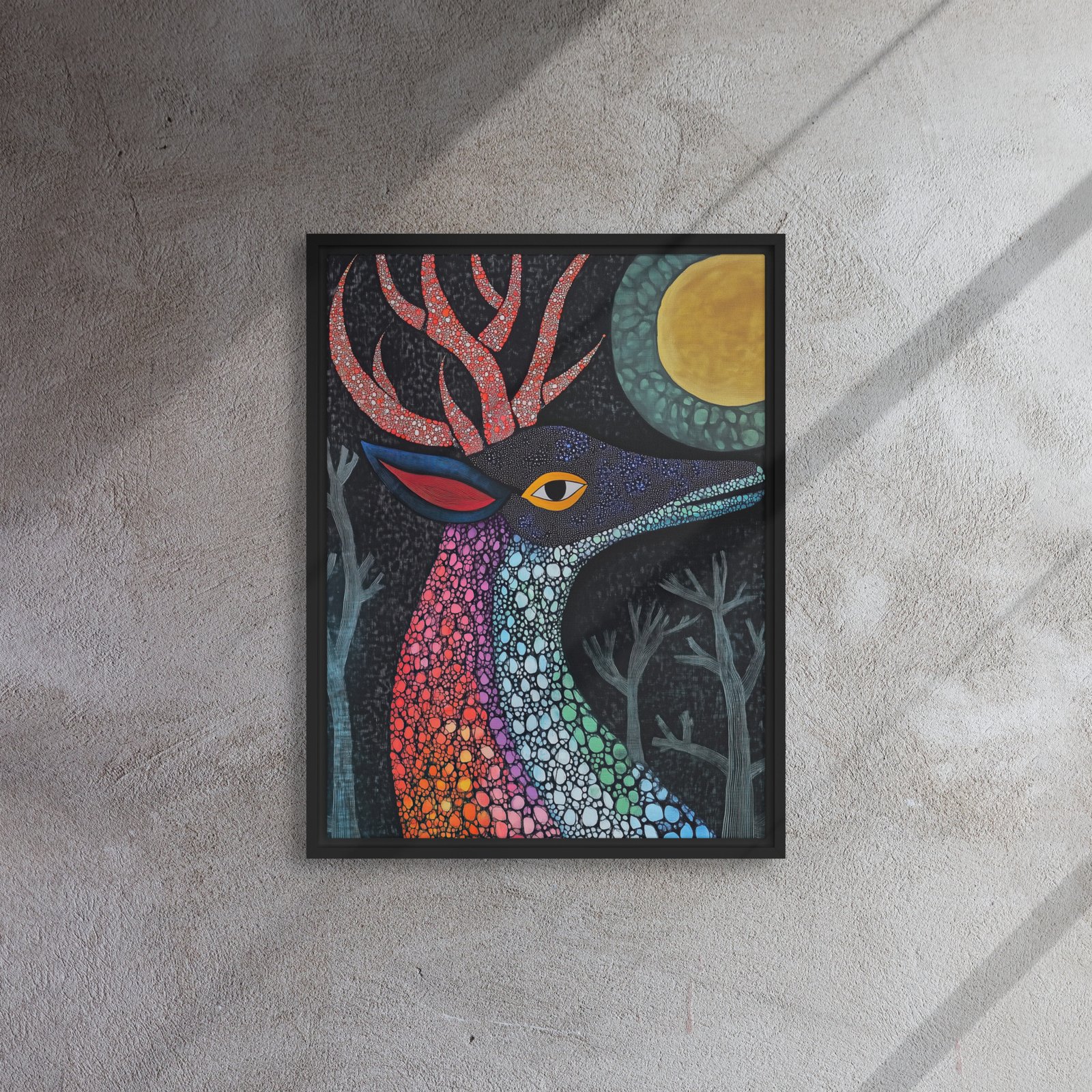 Rainbow Mosaic Deer Art - Image 4