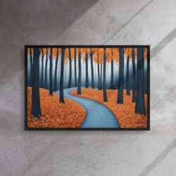 Misty Blue Forest Canvas framed canvas print