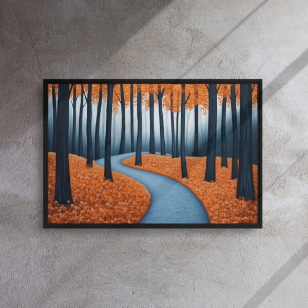 Misty Blue Forest Canvas - Framed Canvas Print