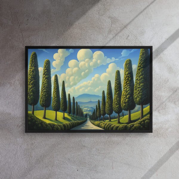 Cypress Avenue Dreamscape Art - Framed Canvas Print