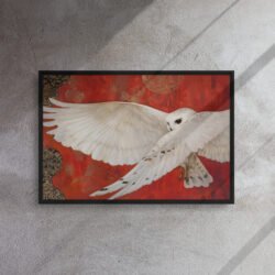 Crimson Sky Snowy Owl