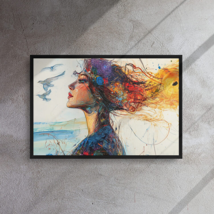 Solar Muse Freedom Canvas - Framed Canvas Print