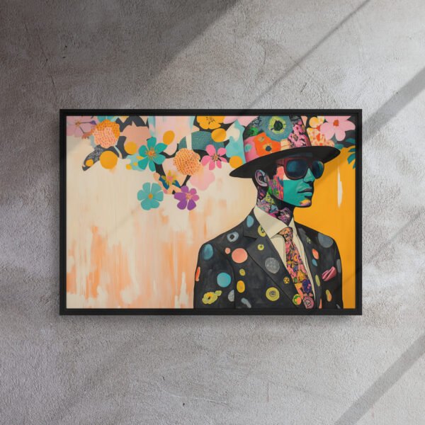 Floral Dapper Dreamscape Art - Framed Canvas Print
