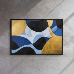 Opulent Wave Geometry Canvas framed canvas print