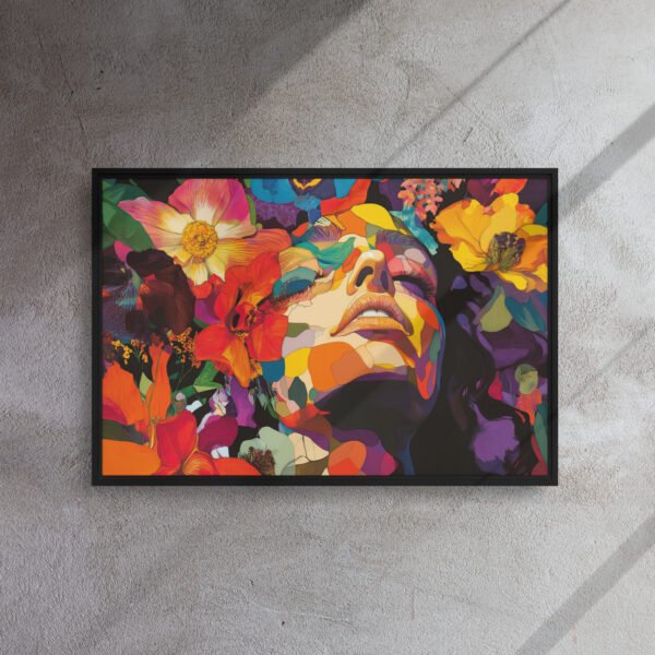Floral Reverie Portrait Canvas - Framed Canvas Print