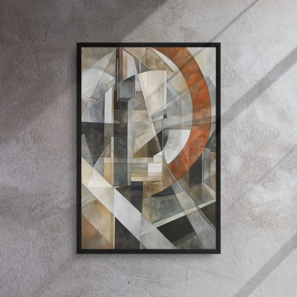 Industrial Arc Cubist Canvas - Framed Canvas Print