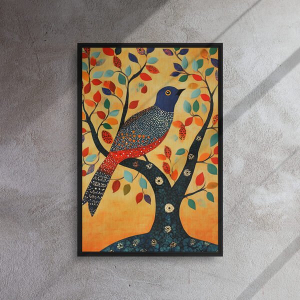 Golden Hour Songbird - Framed Canvas Print
