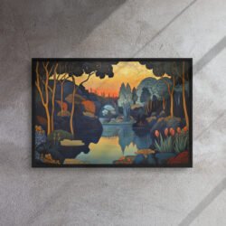 Ember Grove Serenity framed canvas print