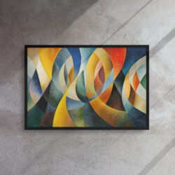 Radiant Helix Abstraction framed canvas print
