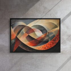 Embergold Wave Symphony framed canvas print
