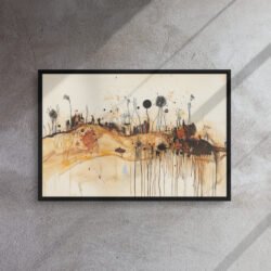 Autumn Inkscape Reverie framed canvas print