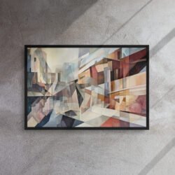 Prism Ember Symphony framed canvas print