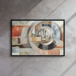 Orbital Prism Corridor framed canvas print