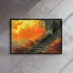 Inferno Stairway Sanctuary framed canvas print