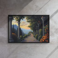 Citrus Column Promenade framed canvas print