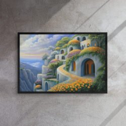 Blossom Terrace Haven framed canvas print