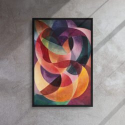 Circles Beneath Ember Light framed canvas print