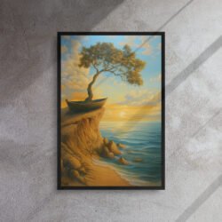 Boat at the Edge of Morning framed canvas print