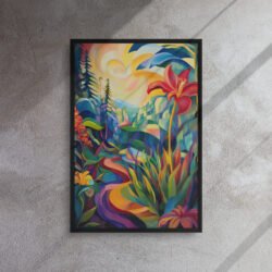 Luminous Garden Path framed canvas print