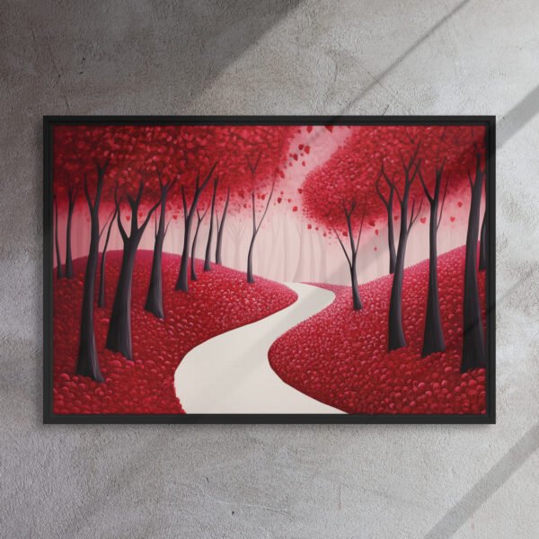 Crimson Forest Path Canvas - Image 5