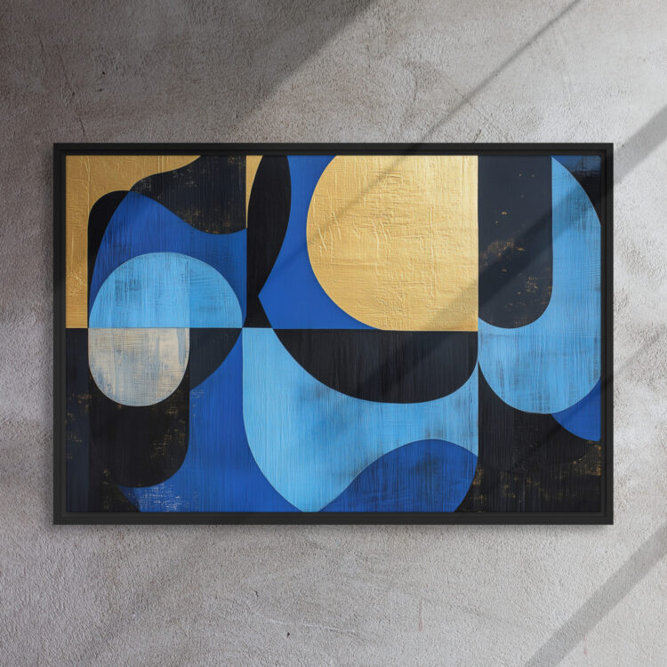 Azure Gold Harmony Art - Image 5
