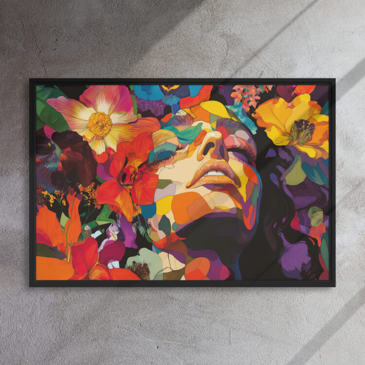 Floral Reverie Portrait Canvas - Image 5
