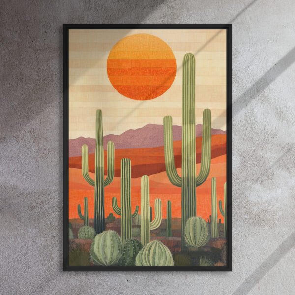 Saguaro Sunset Desert Canvas - Image 5
