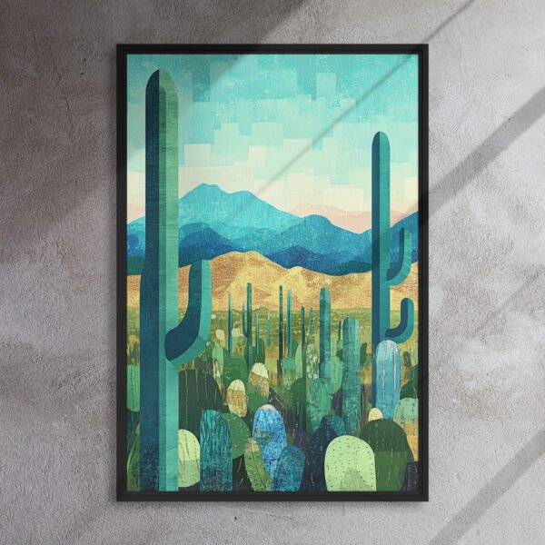 Azure Saguaro Desert Art - Image 5