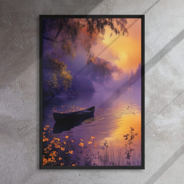 Twilight Blossom Rowboat Canvas - Image 5