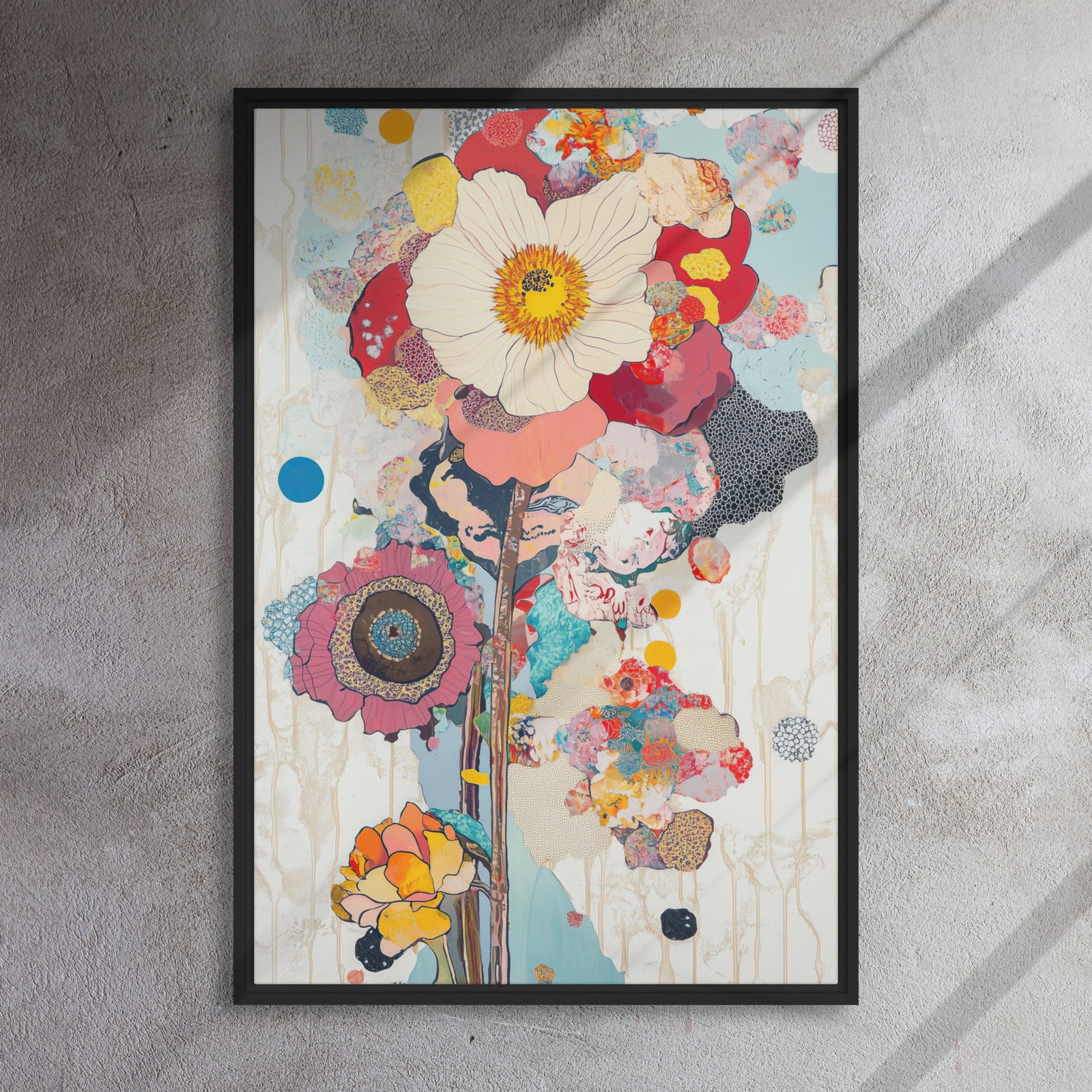 Vivid Poppy Collage Art - Image 5