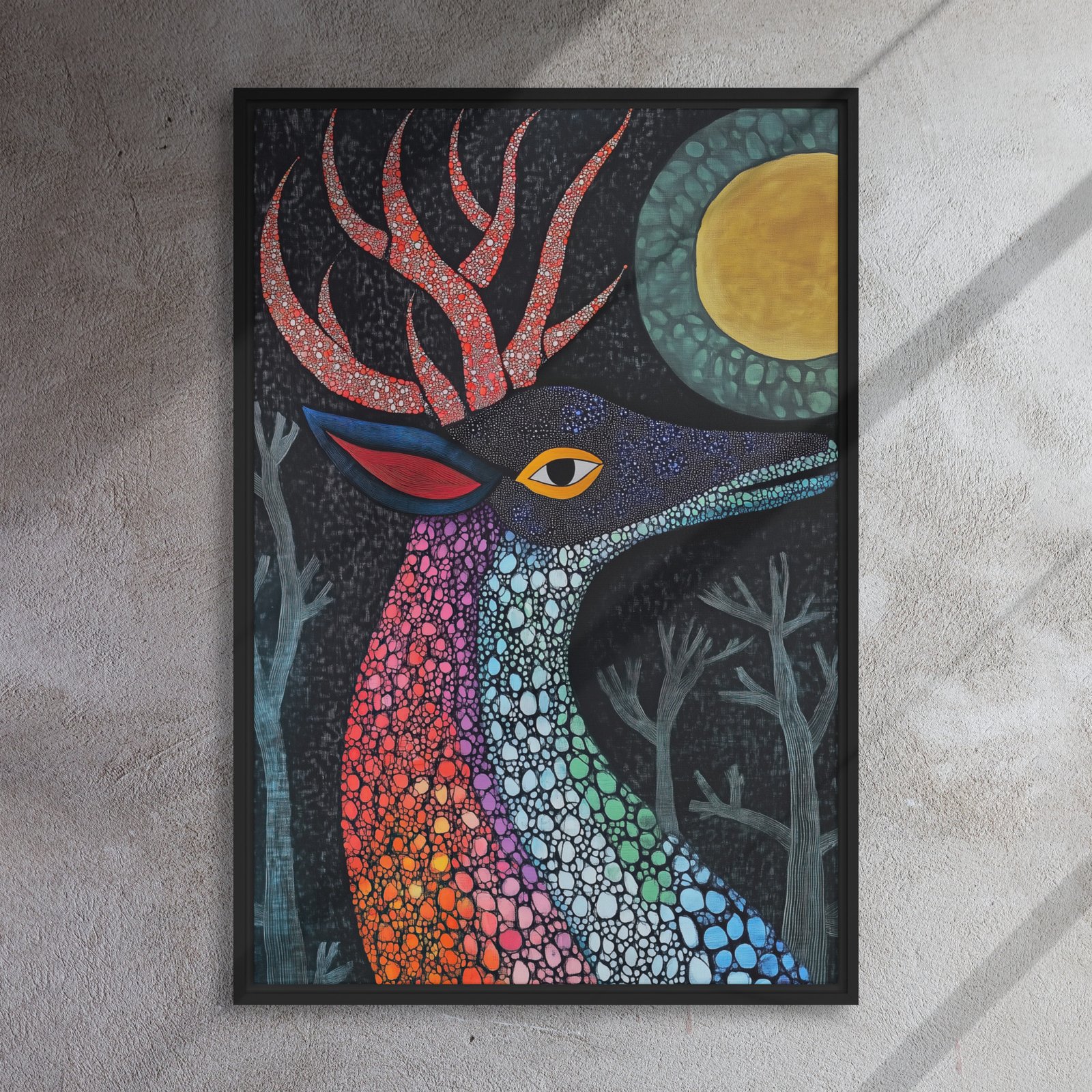 Rainbow Mosaic Deer Art - Image 5