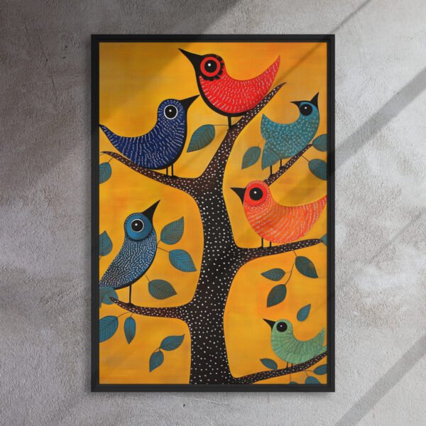 Folk Birds Tree Art - Image 5