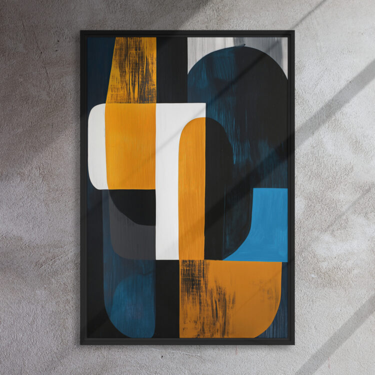 Indigo Gold Rhythm Abstraction - Image 5