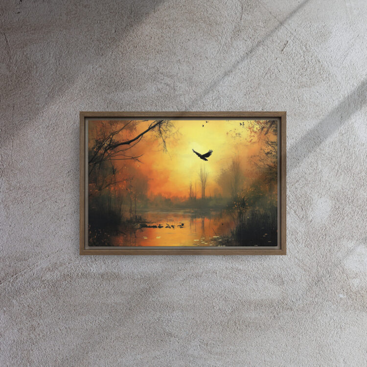 Autumn Dawn Lake Art - Image 6