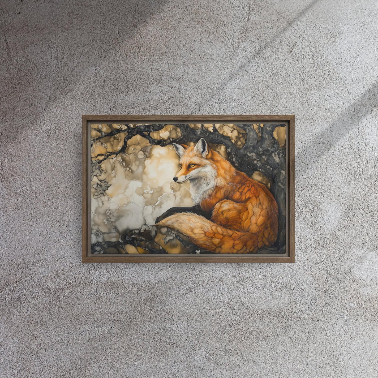 Amber Fox Woodland Canvas - Image 6