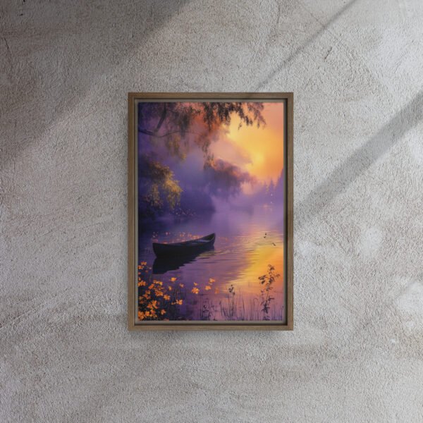 Twilight Blossom Rowboat Canvas - Image 6