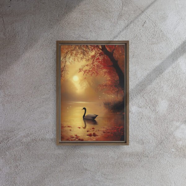 Golden Autumn Swan Canvas - Image 6