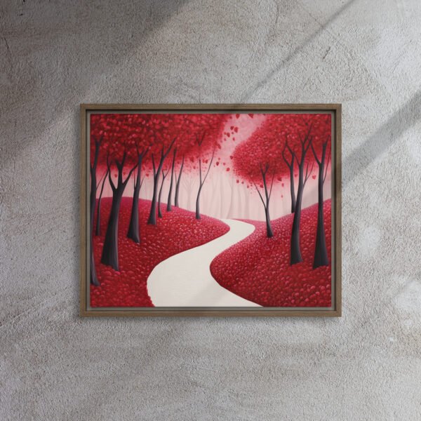 Crimson Forest Path Canvas - Image 7
