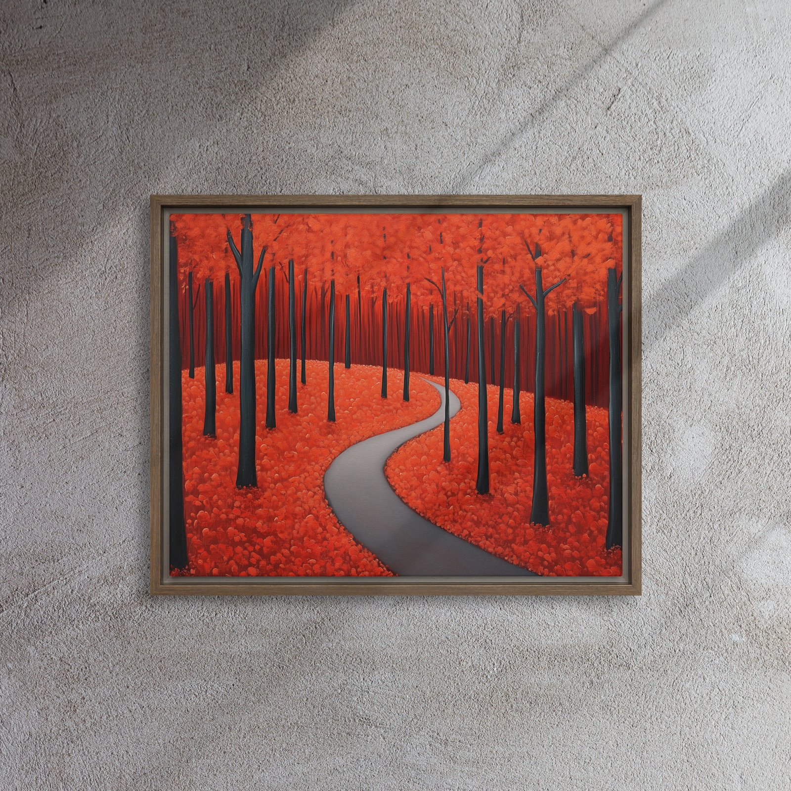 Scarlet Autumn Forest Path - Image 7