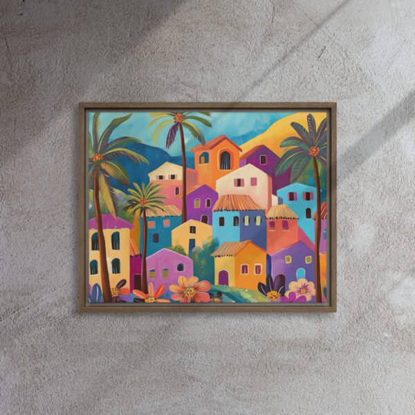 Neon Skyline Night Canvas - Image 7