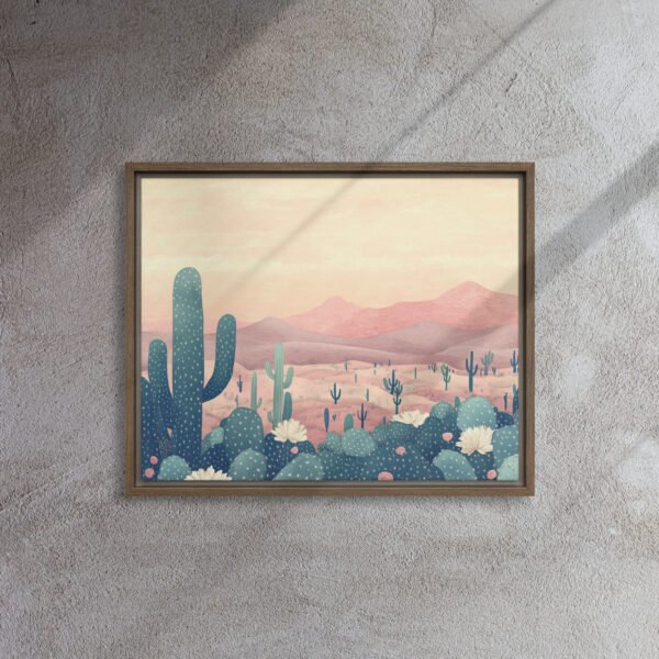 Blush Desert Cactus Canvas - Image 7